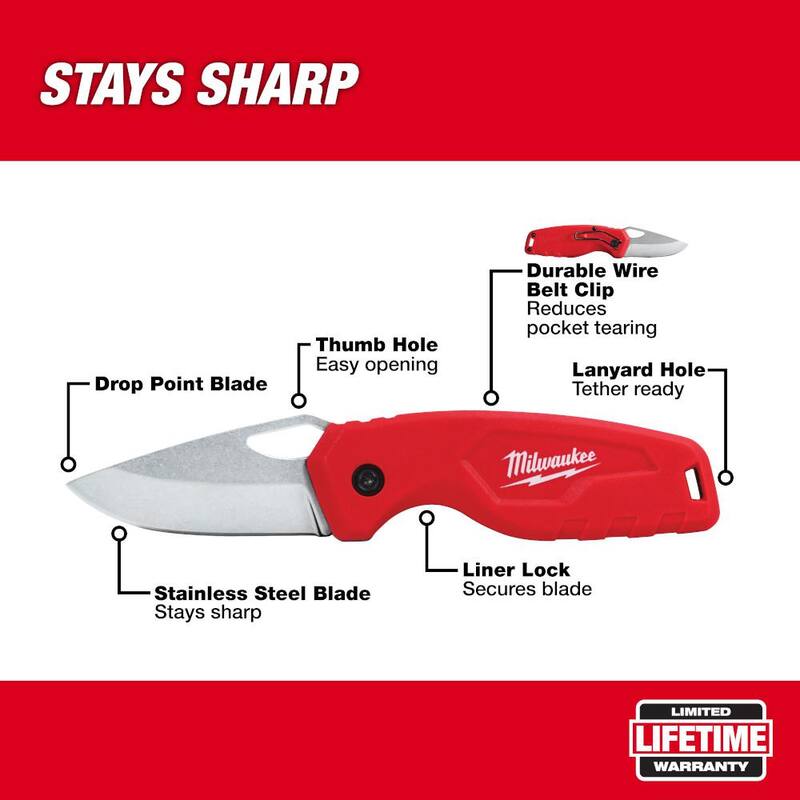 Milwaukee Compact Folding Knife with 2.5 in. Blade - 48-22-1521