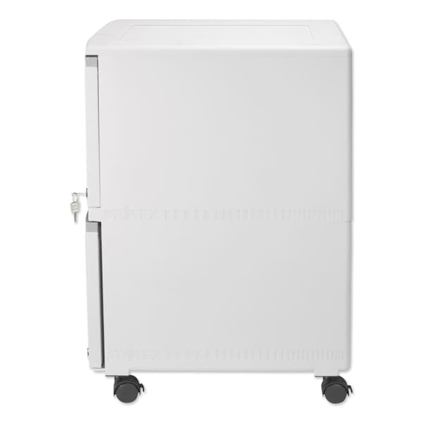 Storex Two-Drawer Mobile Filing Cabinet, 2 Legal/Letter-Size File Drawers, Gray, 14.75in x 18.25in x 26in - 61310B01C