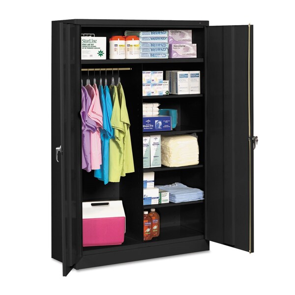 Tennsco Heavy Gauge Welded Steel Jumbo Storage Cabinet, 48 in W, 78" H - J2478SUCBK