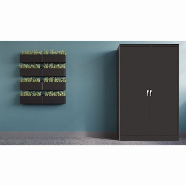 Tennsco Heavy Gauge Welded Steel Jumbo Storage Cabinet, 48 in W, 78" H - J2478SUCBK