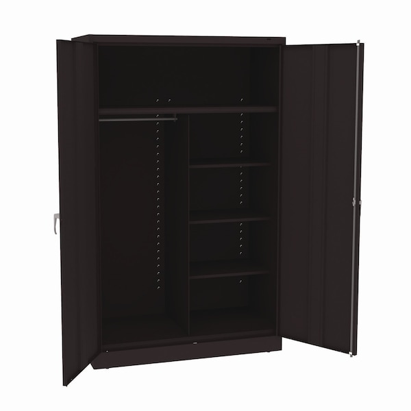 Tennsco Heavy Gauge Welded Steel Jumbo Storage Cabinet, 48 in W, 78" H - J2478SUCBK