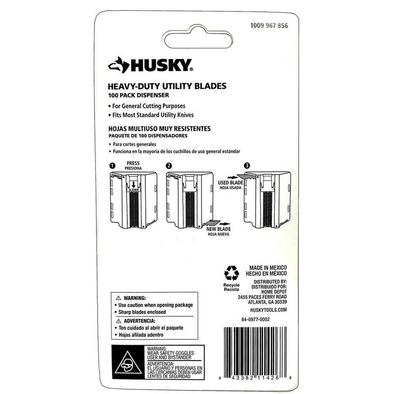 Husky Steel Utility Blades (100-Pack) - 84-0977-0000