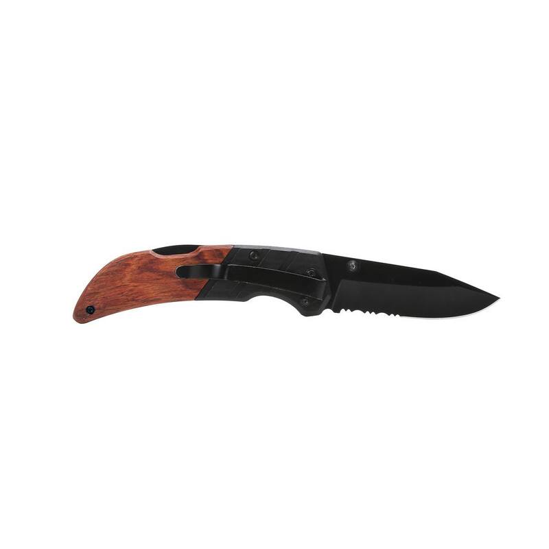 Husky 2.875 Steel Dual Edge Clip Point Folding Knife - 99741