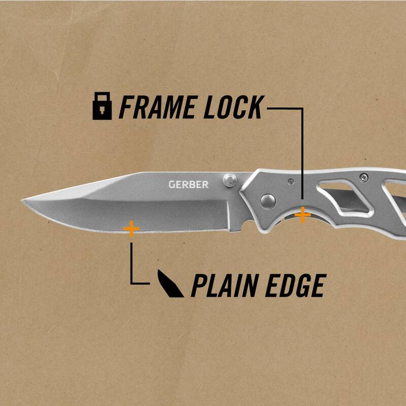 Gerber Paraframe I 3 in. Stainless Steel Folding Knife - 31-003184N