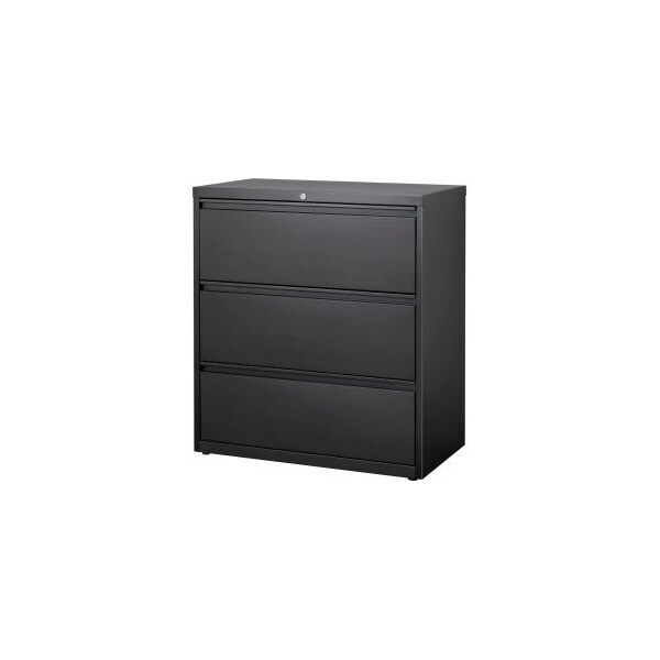 Hirsh Industries Space Solutions Lateral File Cabinet, 3 Letter/Legal/A4-Size File Drawers, Black, 36 x 18.62 x 40.25 - 14986