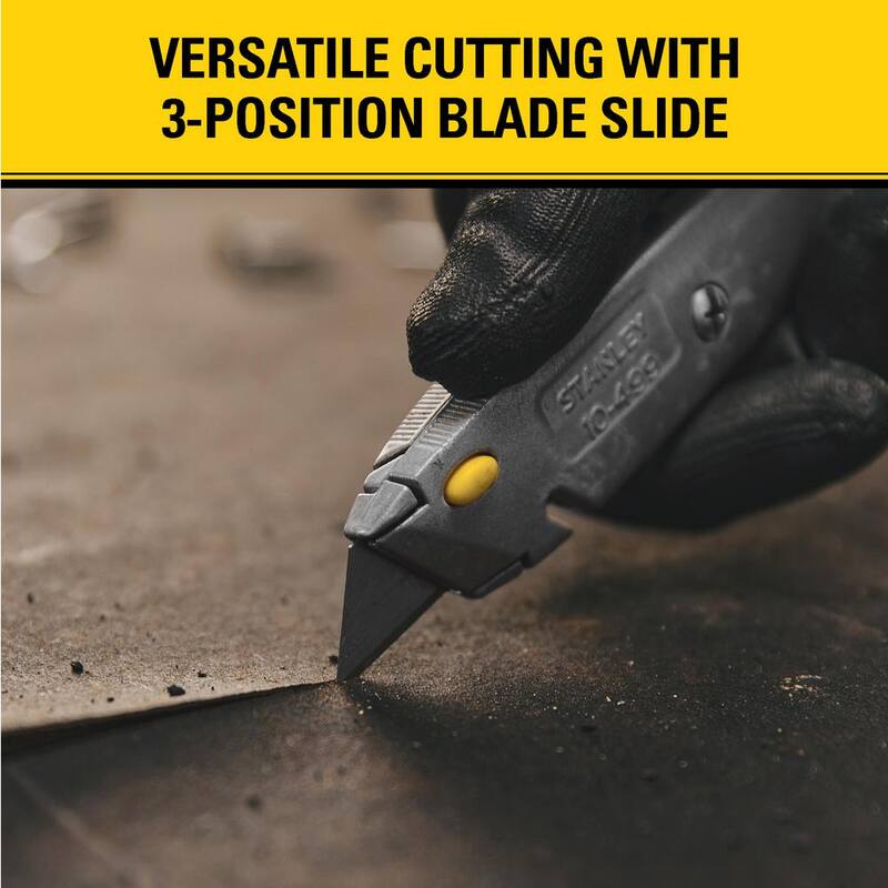 Stanley Quick-Change Retractable Blade Utility Knives Knife with Blades Included (3-Piece) - 10-499
