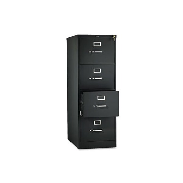 Hon HON, 510 SERIES FOUR-DRAWER FULL-SUSPENSION FILE, LEGAL, 18.25W X 25D X 52H, BLACK - 514CPP