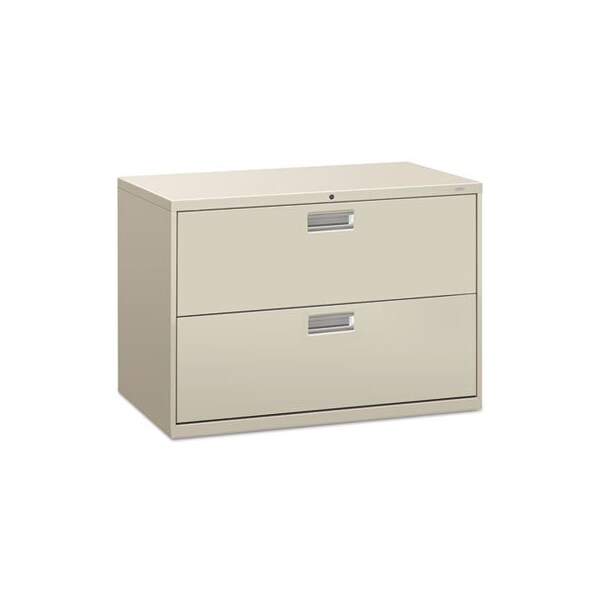 Hon HON, 600 SERIES TWO-DRAWER LATERAL FILE, 42W X 18D X 28H, LIGHT GRAY - 692LQ