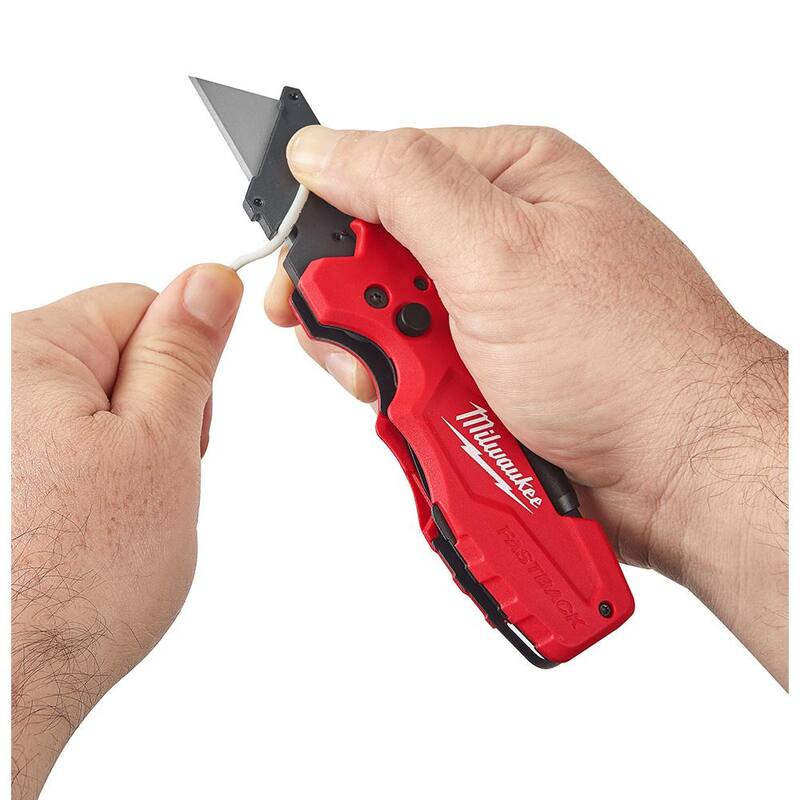 Milwaukee FASTBACK 5- In-1 Folding Knife with 3 in. Blade and FASTBACK 6-in-1 Folding Utility Knife (2-Piece) - 48-22-1540-48-22-1505