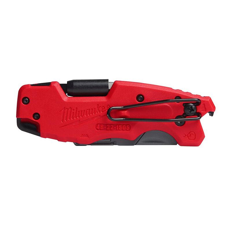 Milwaukee FASTBACK 5- In-1 Folding Knife with 3 in. Blade and FASTBACK 6-in-1 Folding Utility Knife (2-Piece) - 48-22-1540-48-22-1505