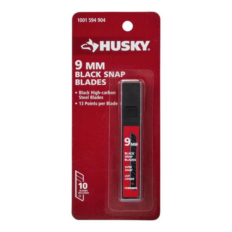 Husky 9 mm Pro 13-Point Black Snap Blades, 10 Pack - SNB-HUS