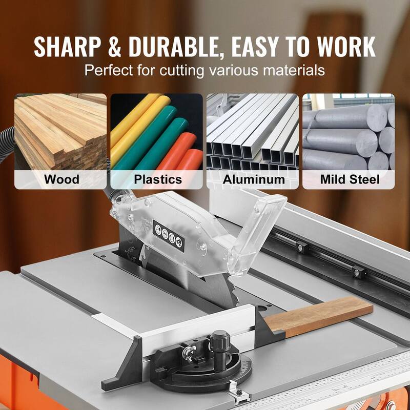 VEVOR Table Saw with Stand 10 in. Electric Cutting Machine 5000RPM 25-in Rip Capacity - ZLXMGTJYZJMC2VQLNV1