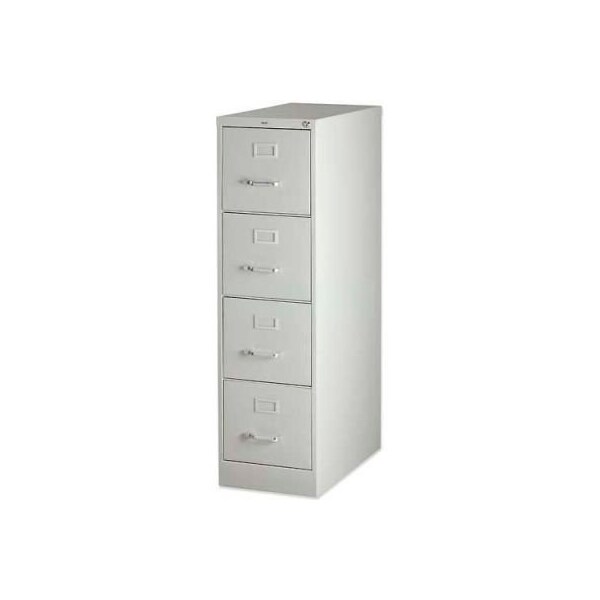 Sp Richards Lorell 4-Drawer Heavy Duty Vertical File Cabinet, 15"W x 25"D x 52"H, Gray - LLR60651