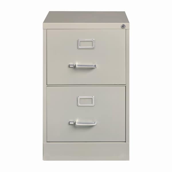 Alera Two-Drawer Economy Vertical File, 2 Legal-Size File Drawers, Light Gray, 15 in.x25 in.x28.38 in. - 26136