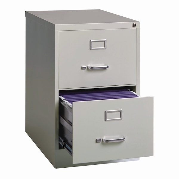 Alera Two-Drawer Economy Vertical File, 2 Legal-Size File Drawers, Light Gray, 15 in.x25 in.x28.38 in. - 26136