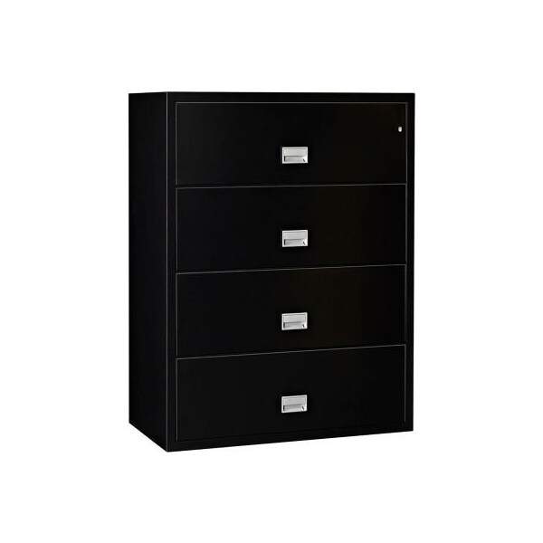Phoenix Safe International Phoenix Safe Lateral 38" 4-Drawer Fire and Water Resistant File Cabinet, Black - LAT4W38B - LAT4W38B
