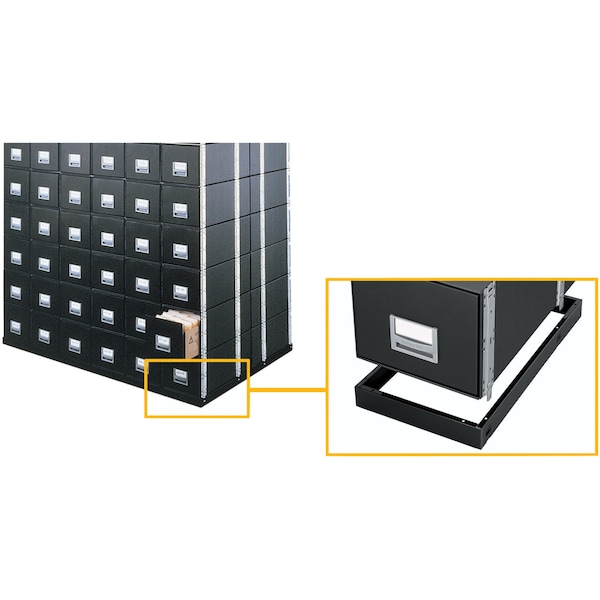 Bankers Box 13.88" W Bankers Box Metal Base, Letter, Black, Black - 12602