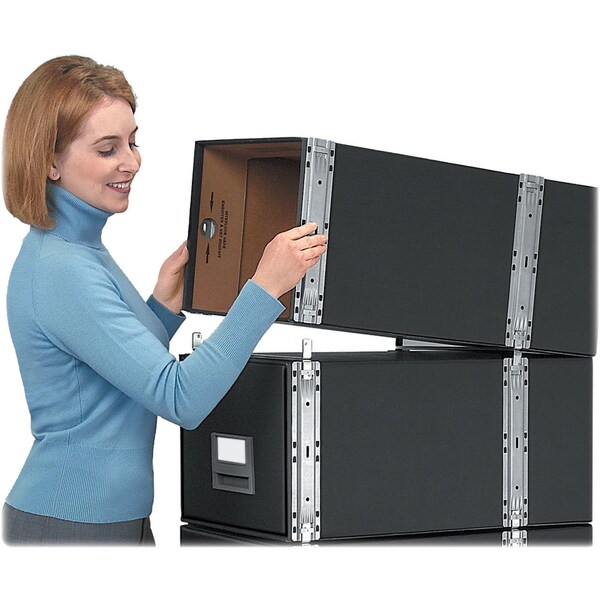 Bankers Box 13.88" W Bankers Box Metal Base, Letter, Black, Black - 12602