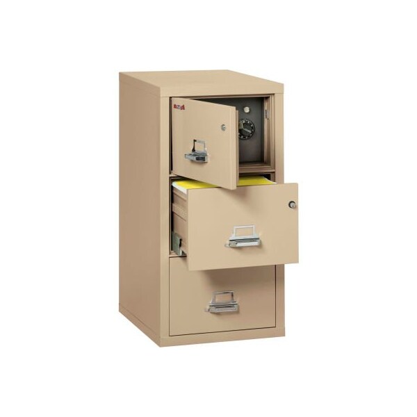 Fire King Fireking Fireproof 3 Drawer Vertical Safe-In-File Legal 20-13/16"Wx31-9/16"Dx40-1/4"H Parchment - 3-2131-CPASF