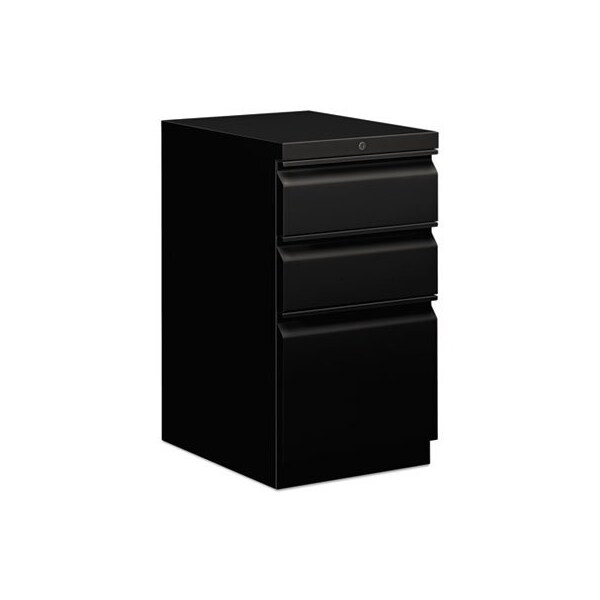 Hon HON, EFFICIENCIES MOBILE BOX/BOX/FILE PEDESTAL, 15W X 19.88D X 28H, BLACK - 33720RP