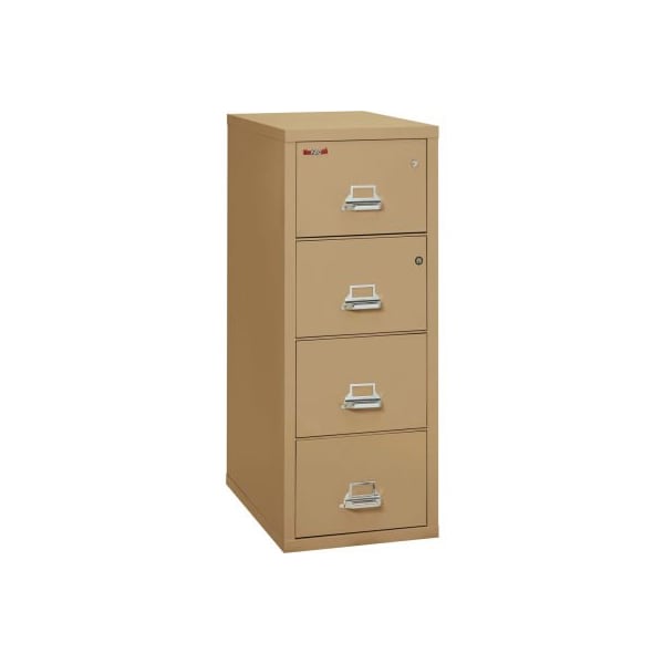 Fire King Fireking Fireproof 4 Drawer Vertical Safe-In-File Legal 20-13/16"Wx31-9/16"Dx52-3/4"H Sand - 4-2131-CSASF