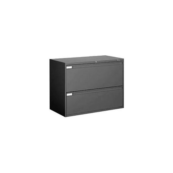 Gec Global 9300 Series 36"W 2 Drawer Binder Lateral File - Black - 9336P-2F1H-BLK