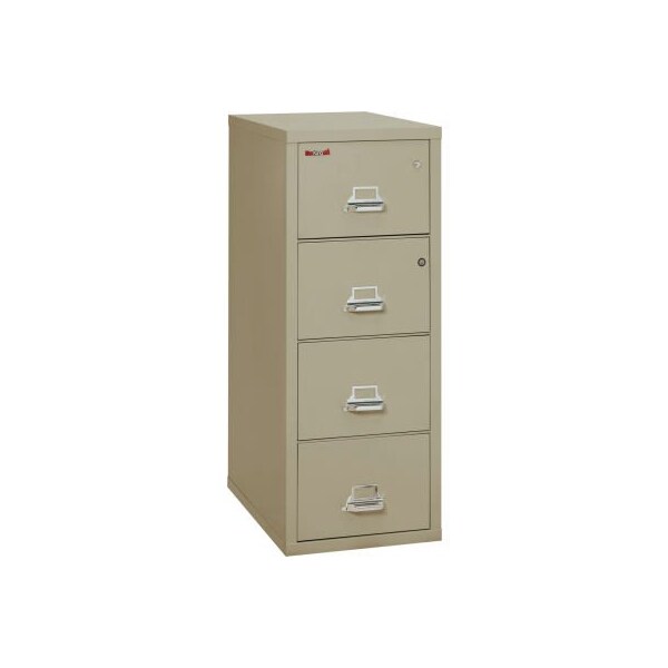 Fire King Fireking Fireproof 4 Drawer Vertical Safe-In-File Legal 20-13/16"Wx31-9/16"Dx52-3/4"H Pewter - 4-2131-CPESF