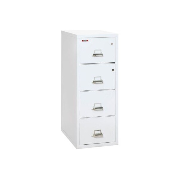 Fire King Fireking Fireproof 4 Drawer Vertical Safe-In-File Legal 20-13/16"Wx31-9/16"Dx52-3/4"H Arctic White - 4-2131-CAWSF