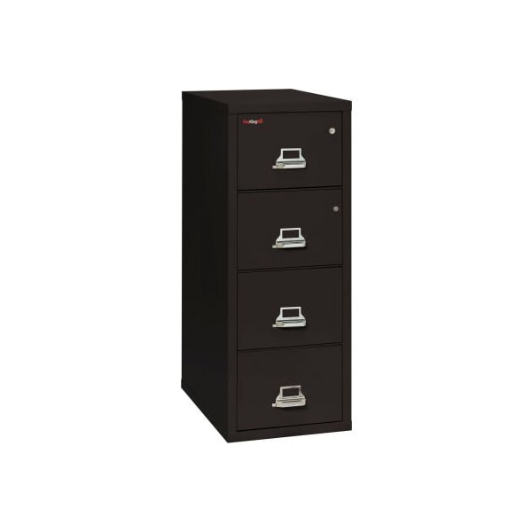 Fire King Fireking Fireproof 4 Drawer Vertical Safe-In-File Legal 20-13/16"Wx31-9/16"Dx52-3/4"H Black - 4-2131-CBLSF