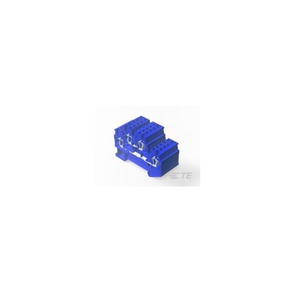 Te Connectivity 2.5 Mm 2 Wire Two Level 1 In 1 Out Spring Clamp Type Terminal Block - 2271558-2