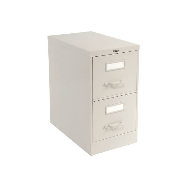 Gec Global Vertical File Letter Size 2 Drawer 25"D, Light Gray - 25-201LGR
