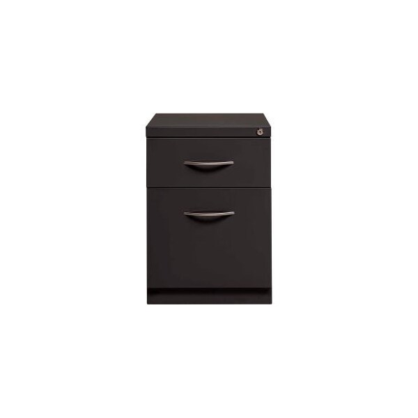 Hirsh Industries Interion 2 Drawer Box/File Pedestal - 21-3/4"H - Charcoal - 22435