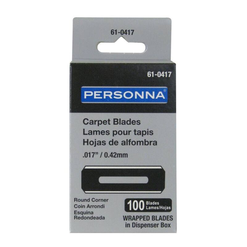 Personna Slotted Round Corner Carpet Blades (100-Pack) - 61-0417-0000