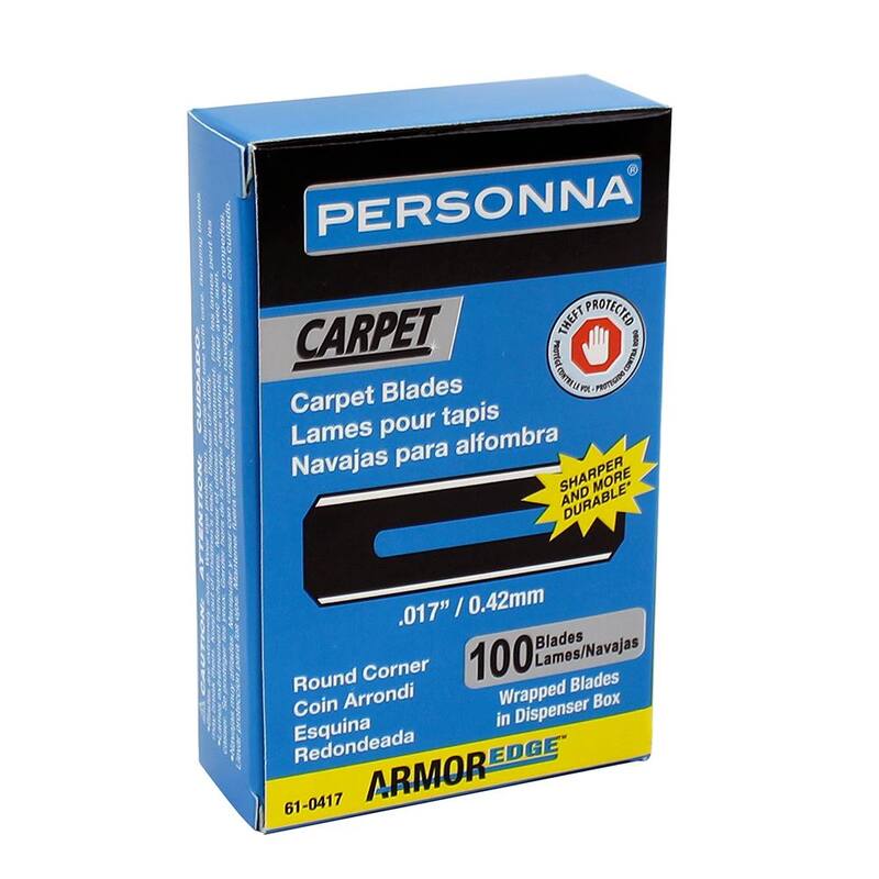 Personna Slotted Round Corner Carpet Blades (100-Pack) - 61-0417-0000