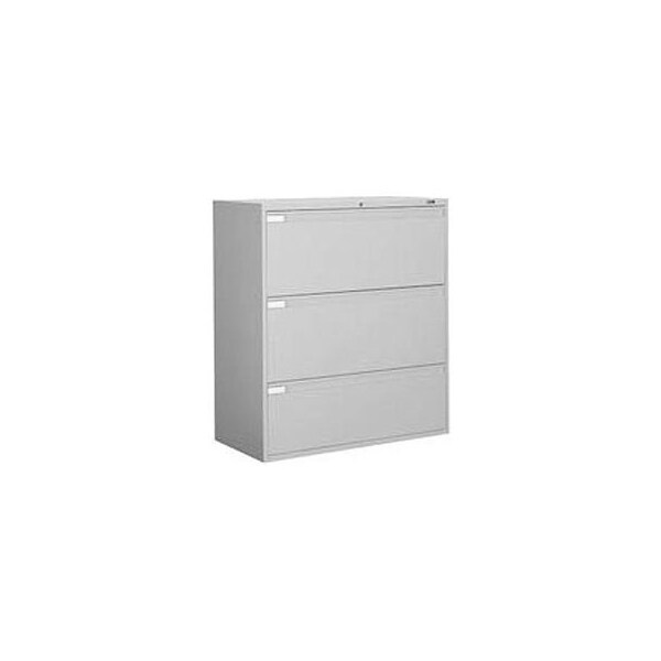 Gec Global 9300 Series 36"W 3 Drawer Binder Lateral File - Gray - 9336-P-3F1HLGR