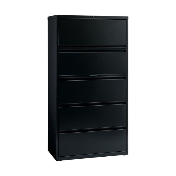 Lorell FILE, LATERAL, 36in W, 5 DR, BK,  - LLR60551