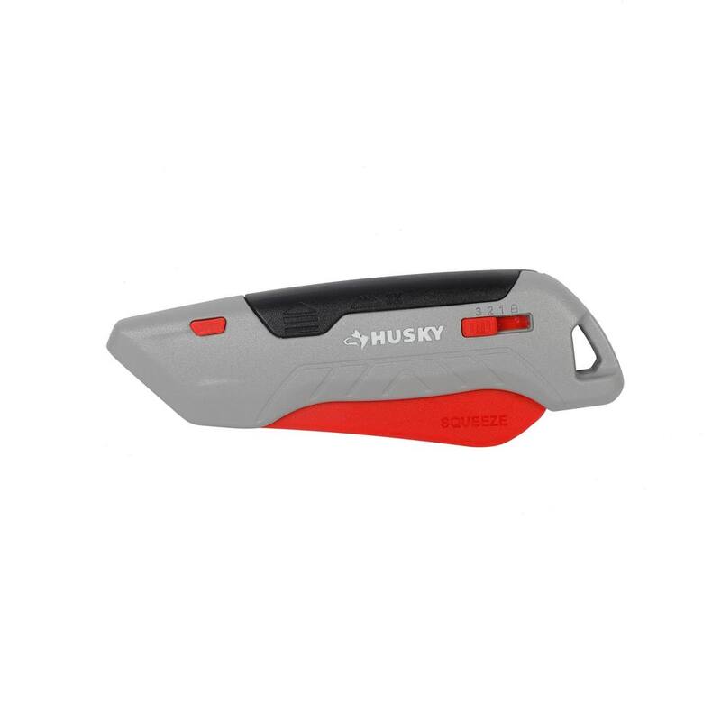 Husky Aluminum Squeeze Safety Utility Knife - 00044