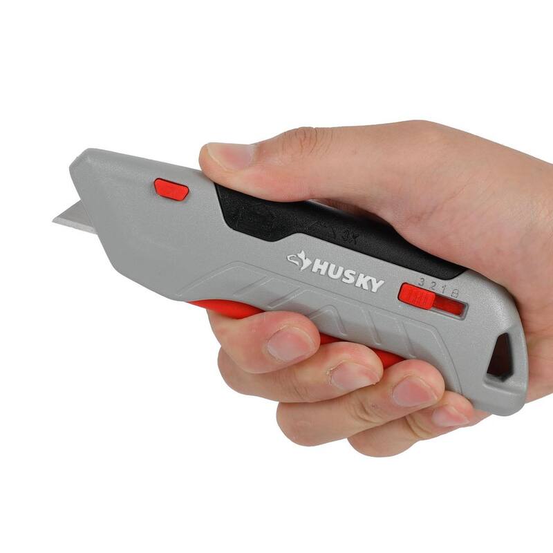 Husky Aluminum Squeeze Safety Utility Knife - 00044