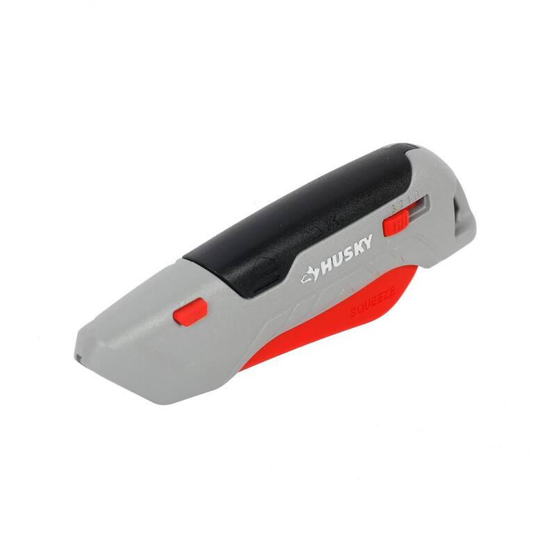 Husky Aluminum Squeeze Safety Utility Knife - 00044