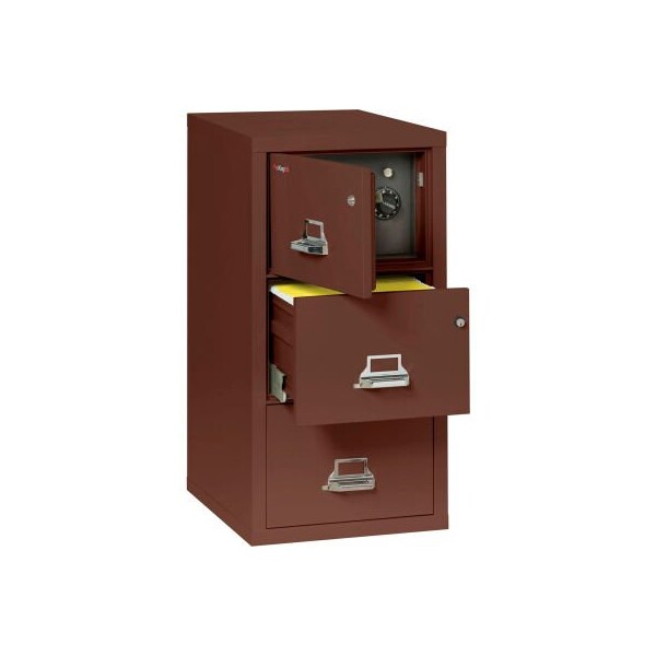 Fire King Fireking Fireproof 3 Drawer Vertical Safe-In-File Legal 20-13/16"Wx31-9/16"Dx40-1/4"H Brown - 3-2131-CBRSF