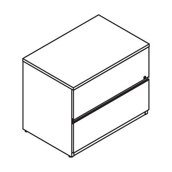 Groupe Lacasse Lateral File Unit, Linear Handle, 36inWx20inDx29inH, Sahara - LAS4L2036LFR