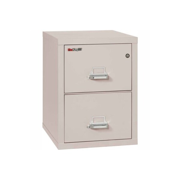 Fire King Fireking Fireproof 2 Drawer Vertical File Cabinet - Letter Size 21"W x 25"D x 28"H - Light Gray - 21825PL