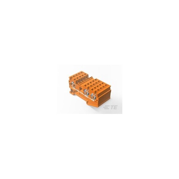 Te Connectivity 4 Mm 2 Wire 1 In 2 Out Spring Clamp Type Terminal Block - 2271560-3