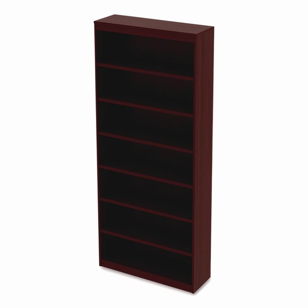 Alera Valencia Series Square Corner Bookcase, SevenShelf, 3563w x 1181d x 8386h, Mahogany - ALEVA78436MY