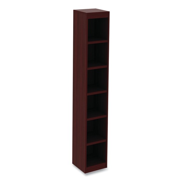 Alera Valencia Series Narrow Profile Bookcase, SixShelf, 1181w x 1181d x 7173h, Mahogany - ALEVA67212MY