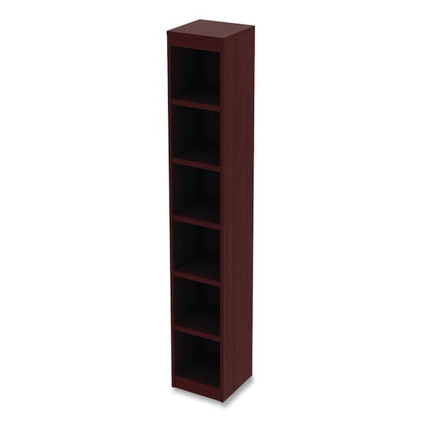 Alera Valencia Series Narrow Profile Bookcase, SixShelf, 1181w x 1181d x 7173h, Mahogany - ALEVA67212MY