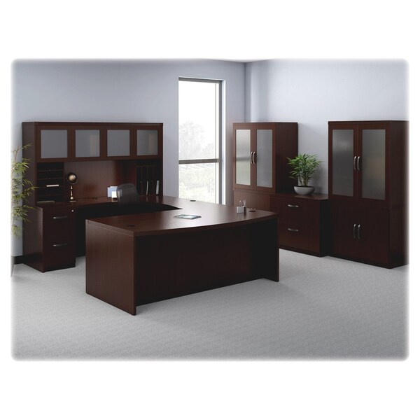 Mayline Aberdeen Wood Door Hutch, Mocha, 72"x15" - AHW72LDC