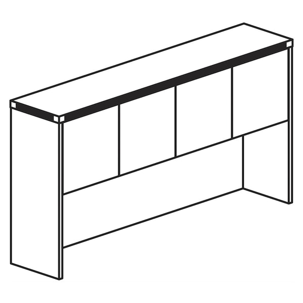 Mayline Aberdeen Wood Door Hutch, Mocha, 72"x15" - AHW72LDC