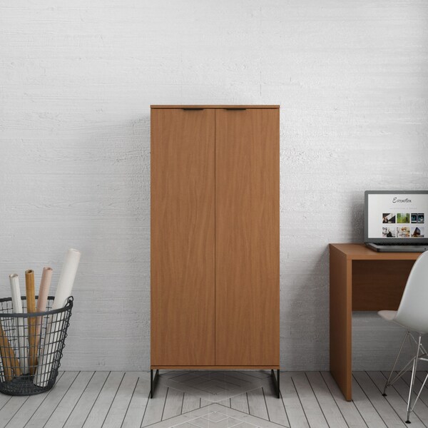 Manhattan Comfort Lexington 59.72 Bookcase with 4 Shelves in Maple Cream - 72551