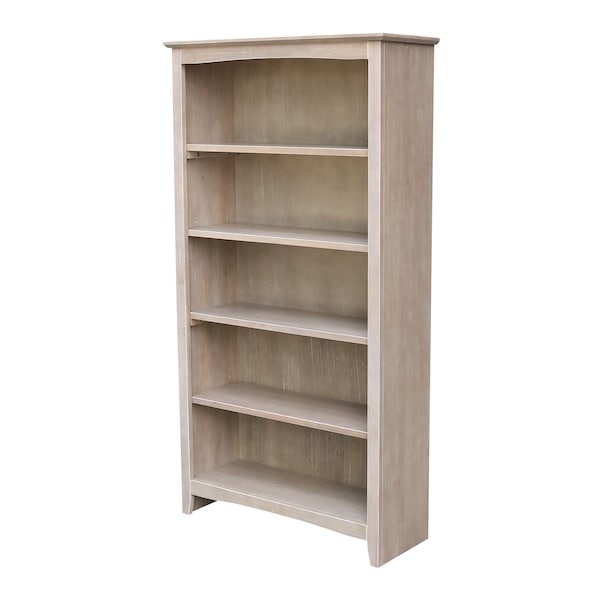 International Concepts Shaker Bookcase, 60"H, Washed Gray Taupe - SH09-3226A